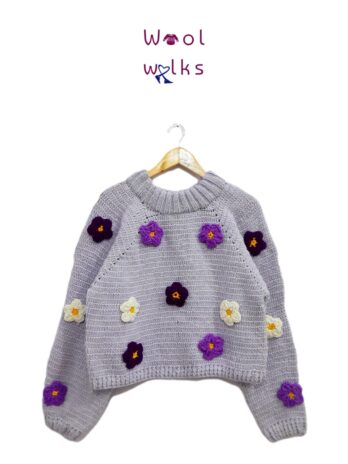 Soothing Lilac – Woolen Sweater for Ladies