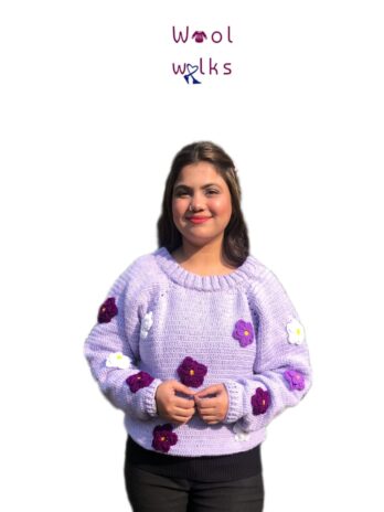 Soothing Lilac – Woolen Sweater for Ladies